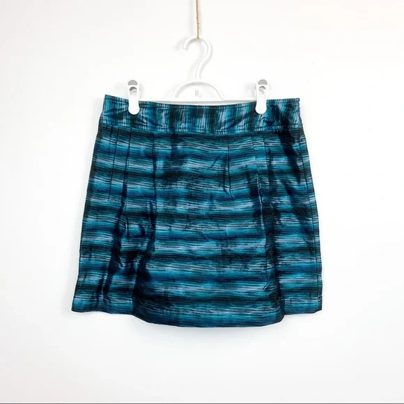 Michael Kors Blue Metallic Mini Skirt with Pockets - Picture 4 of 9